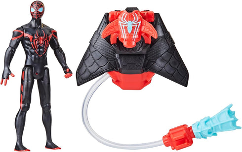 Marvel Spider-Man Aqua Web Warriors 4-Inch Miles Morales Action Figure with Refillable Water Gear Accessory, Action Figures for Boys and Girls 4 a...