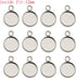 50pcs Fit 12mm Stainless Steel Round Blank Bezel Pendant Trays Base Cabochon Settings Trays Pendant Blanks for Jewelry Making DIY Findings (10162-...