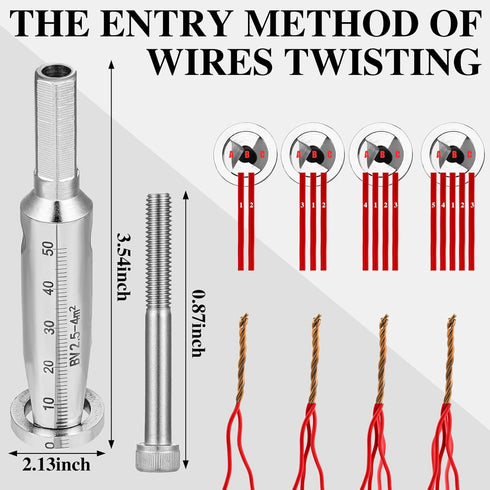 4 Pcs Wire Twisting Tool Nut Twister Bit Driver for Drill Electrical Wire Stripper and Twister Wire Connector Socket Nut Twist Wire Tool with 1/4'...