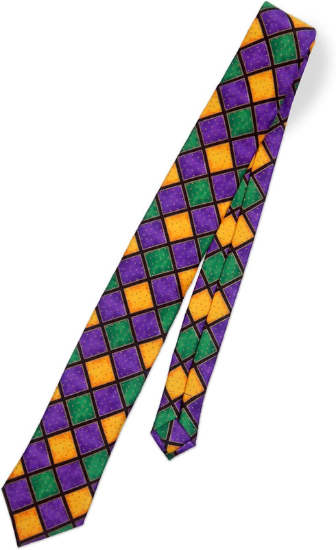 Mardi Gras Diamond Neck Tie...