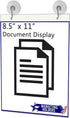 Marketing Holders Window Mount Sign Holder for 8.5" x 11" Advertisements and Hours of Operation in Retail Stores and Offices Double Sided View Cle...