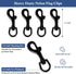 NQ Flag Pole Rope Line Kit-50FT x 1/4" Diameter Nylon Flag Pole Halyard Rope with 4 Pcs Swivel Snap Clips Hooks Fits Flagpole Up to 25FT,Outdoor F...