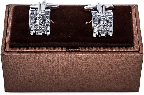 Tank Pair Cufflinks in a Presentation Gift Box & Polishing Cloth...
