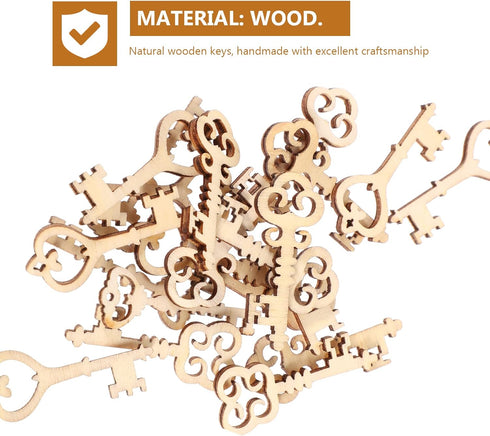 Amosfun 20PCS Unfinished Wooden Cutouts Hollow Art Craft Embellishment for Wedding Birthday Party Home Decoration...