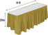 DecorRack Table Skirt, 29 in x 14 ft -BPA Free- Plastic Tableskirt, Disposable, Reusable, Rectangular Tablecloth Skirt, Gold (1 Pack)...