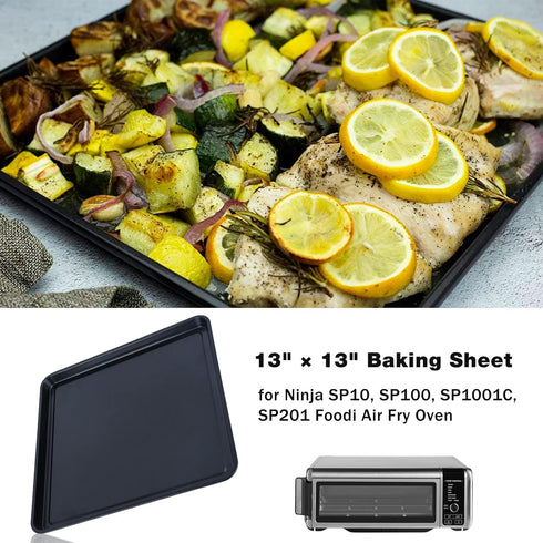 Professional 13" × 13" Baking Sheet, Cookie Sheet Pan, Nonstick Bakeware for SP101, SP100, SP1001C, SP201 Foodi Air Fry Oven, Sheet Pan for Foodi ...