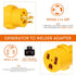 Generator to Welder Adapter Compatible with NEMA L14-30P to 6-50R 30 Amp 4 Prong Twist Lock Male Plug to 3 Prong Female Receptacle Adapter Dryer E...