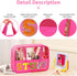 Chenille Letter Patch Clear Makeup Bag, Preppy Nylon Makeup Bag with Handle and Zipper, Waterproof Large Clear Travel Toiletry Bag Storage Bag for...