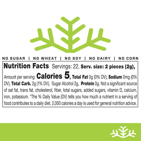 Spearmint KETO Xylitol Candy Chips - SNØ 1.5oz Tin - Sugar-Free Candy With Only 2 Ingredients | Low Carbs, Diabetic-Friendly, Non-GMO, Vegan, GF &...