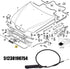 3Pcs Engine Hood Release Cable Kit for BMW E39 525i 528i 530i 540i M5...