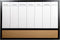 DESK TECH Multifunctional Weekly Planner - Half Dry Erase White Board with Cork Bulleting Board - 16 x 24 inches, Black Pinewood Wooden Frame - Ha...