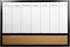 DESK TECH Multifunctional Weekly Planner - Half Dry Erase White Board with Cork Bulleting Board - 16 x 24 inches, Black Pinewood Wooden Frame - Ha...