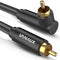 90 Degree RCA Cable, Subwoofer Cable Male to Male Digital Coaxial Audio Cable for Home Theater, Sound Bar, TV, PS4, Xbox,and More,Black (3.3ft/1m)...