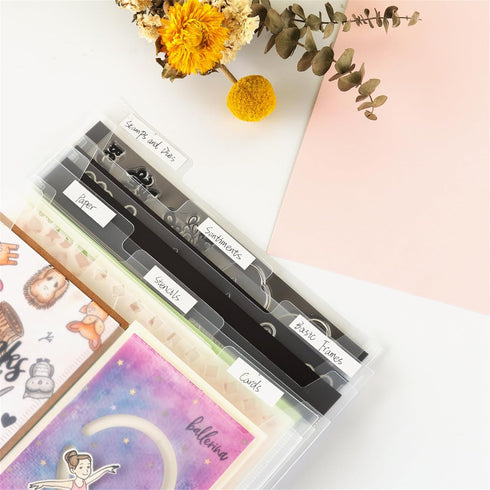 Briartw 12 PACK Storage Bag,Resealable Plastic Envelopes Pockets for Cutting Dies Stencil Crafts Organizer Holder,9.25x6.89" Clear Storage Envelop...