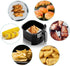 200pcs 8.5inch Square Perforated Parchment Paper Sheets, Premium Nonstick Bamboo Steamer Liner for Air Fryers, Steaming Basket, Oven, Baking, Cook...