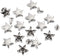 100 Sets 12MM Silver Star Rivets for Leather Star Rivet Studs Garment Rivets Leather Rivets Studs and Spikes for Leather Craft Clothing Bags Belts...