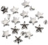 100 Sets 12MM Silver Star Rivets for Leather Star Rivet Studs Garment Rivets Leather Rivets Studs and Spikes for Leather Craft Clothing Bags Belts...