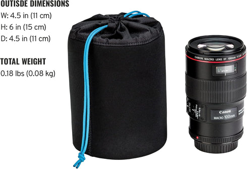 Tenba Camera Lens Pouch Tools Soft Lens Pouch 6x4.5 in. (15x11 cm) - (636-353)...