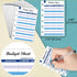 A7 Binder Soft PVC with Bubble 6-Ring Mini Binder, with Mini Binder Pockets x8 Zipper Envelopes, Budget Sheets x12, Cash Envelope Sticker x42, Lab...