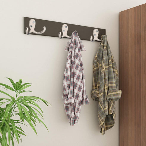 IBosins 8 Pack Heavy Duty Double Prong Coat Hooks Wall Mounted with 16 Screws Retro Double Hooks Utility Hooks for Coat, Scarf, Bag, Towel, Key, C...