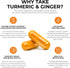 Organic Turmeric Curcumin 1950mg with Black Pepper, Ginger Supplement - 95% Standardized Curcuminoids - Turmeric Capsules, Natural Skin, Joint Sup...
