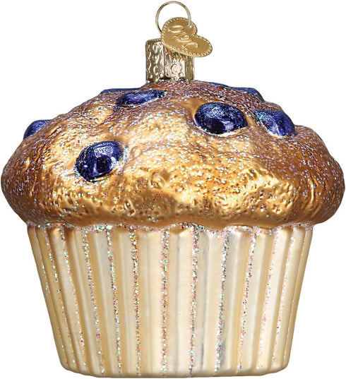 Old World Christmas Glass Blown Ornament Blueberry Muffin (32263)...