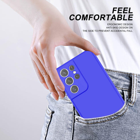 Compatible for Samsung Galaxy S21 Ultra Phone Case,Liquid Silicone Case with Microfiber Lining Anti-Scratch for Samsung S21 Ultra-Blue......