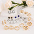 15 Pairs Clip On Earrings for Women Non Pierced Gold Sliver Cute Earrings Crystal Earrings Pearl Earrings Charming Fashion Chunky Hoop Earrings Se...