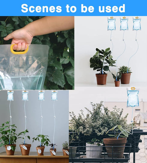 5 x 3.5 L Drip Irrigation Bags with Adjustable Flow Automatic Plant Irrigation System Home Sprinkler Device for Indoor and Outdoor (ZWDSB-1-1-5)...