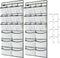 2 Pack Extra Large Hanging Over Door Shoe Organizers, 12 Mesh Pockets + 6 Large Mesh Storage Various Compartments with 8 Hooks Shoes Holder for Cl...