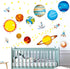 DECOWALL DS4-8007 Planets in The Space Kids Wall Stickers Wall Decals Peel and Stick Removable Wall Stickers for Kids Nursery Bedroom Living Room ...