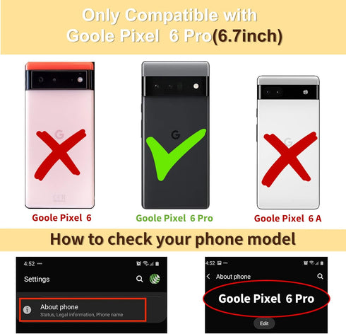 Coralogo for Google Pixel 6 Pro Case 5G Butterfly for Women Girls Girly Pretty Phone Cases Cute Black and Gold Plating Butterflies Unique Design A...