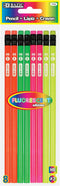 BAZIC Wood Pencil Neon Pencils, Latex Free Eraser, Unsharpened Rewards Pencil for Writing Drawing (8/Pack), 1-Pack...
