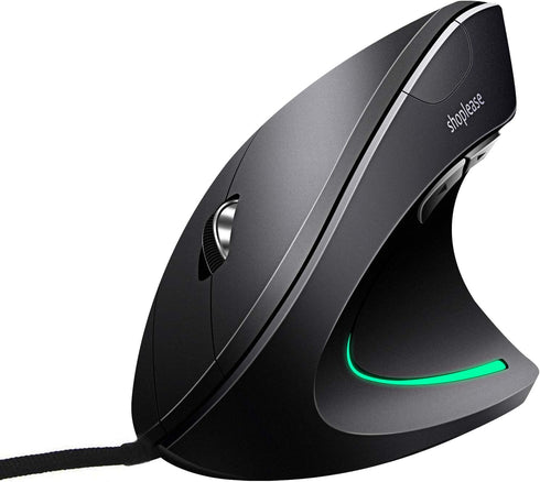 Wired Vertical Mouse, Optical Ergonomic Mouse with 4 Adjustable 800/1200/2000/3200, 5 Buttons USB Computer Mouse, Better for Large and Medium Size...