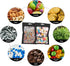 100 Pieces Resealable Mylar Bags with Clear Window Smell Proof Bags Packaging Bags Foil Pouch Zip Bags for Food Self Sealing Storage Supplies (Bla...