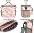 FlowFly Insulated Reusable Lunch Bag Adult Large Lunch Box for Women and Men with Adjustable Shoulder Strap,Front Zipper Pocket and Dual Large Mes...