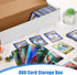 Yexiya 3 Pcs 800-Count Storage Box Card Holders for Trading Cards Sports Card Collector Box Trading Card Organizer for Trading Gaming Sports Cards...
