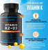 K2 D3 Vitamin Supplement 5000 Iu - For Healthier Bones, Blood, Heart, And Better Immunity - Enhanced Calcium Absorption With Bioperine - 100% Natu...