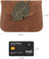 Hide & Drink, Leaves Card Wallet Pouch Handmade from Full Grain Leather, Soft Coin & Cash Organizer, Cable Holder & Accessories Case :: Single Mal...