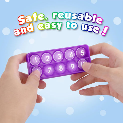 Ten-Frame Math Manipulative for Elementary,Counting Number Math Games, Montessori Educational Toy for Kindergarten Classroom Kids 3 4 5 Year Old (...