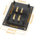 Facmogu 2PCS Rectangle 4-Way Speaker Terminal Box, Gold-Plated Binding Post Terminal Cable Connector for DIY Applications, Terminal Cups with 2 Pa...