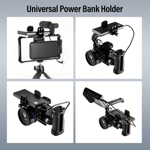 Sirui Universal Power Bank Holder, Aluminum Adjustable Power Bank Clamp Mount for Camera, AM-BM......