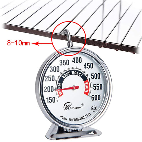 KT THERMO Oven Thermometer150-600°F, Oven Grill Fry Chef Smoker Analog Thermometer Instant Read Stainless Steel Kitchen Cooking Thermometer...