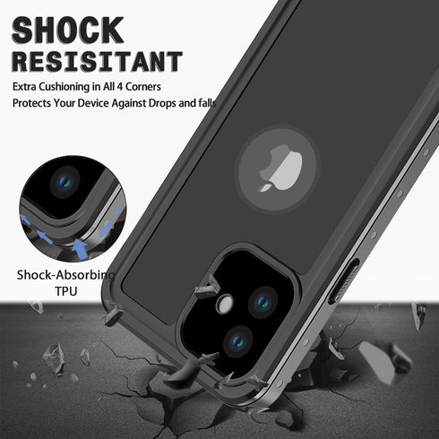 for iPhone 12 Waterproof Case with Built-in Screen Protector Full Body Shockproof Dustproof Dirtproof Heavy Duty Protective Phone Case for iPhone ...