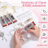 B-7000 Jewelry Glue Clear, 4 PCS 25ML Rhinestone Adhesive B7000 Glue Crafting Clear Glue with Precision Tip for Paper Crafts Card Making Jewelry S...