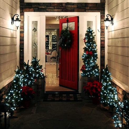 Christmas Lights 33ft 100 LED Outdoor String Lights 8 Modes with Timer Memory Function, USB & Battery-powered IP65 Waterproof Light for Christmas ...