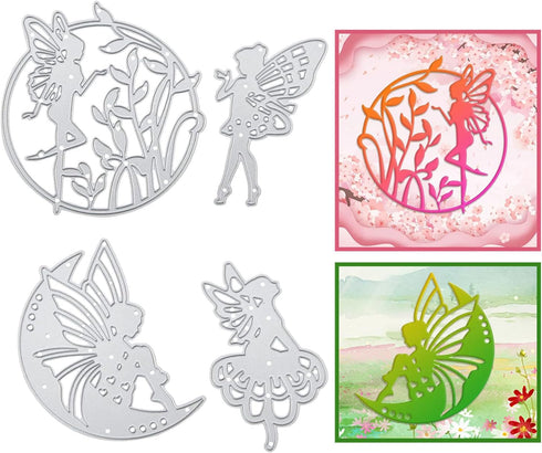 GLOBLELAND Metal Fairy People Cutting Dies Carbon Steel Cutting Dies Stencils for DIY Christmas Birthday Wedding Paper Card Making Craft Decoratio...