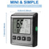 2 PCS Fridge Refrigerator Thermometer Freezer Digital Thermometer Temperature Big LCD Stainless Panel Room Temperature Monitor with Max/Min Temper...