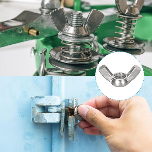 uxcell 5/16"-18 Wing Nut 25 Pcs, 304 Stainless Steel Butterfly Wing Nuts Fasteners Parts Hand Twist Tighten Wing Nuts for Machinery Electronic Equ...