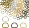 200 Pieces Metal D Ring Buckles D-Ring Loop Clasp Hook for Hardware Bags Ring Hand DIY Accessories...
